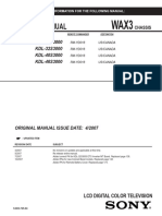 Sony Kdl-32s3000 Kdl-40s3000 Kdl-46s3000 Wax3 Diagrama Service Manual