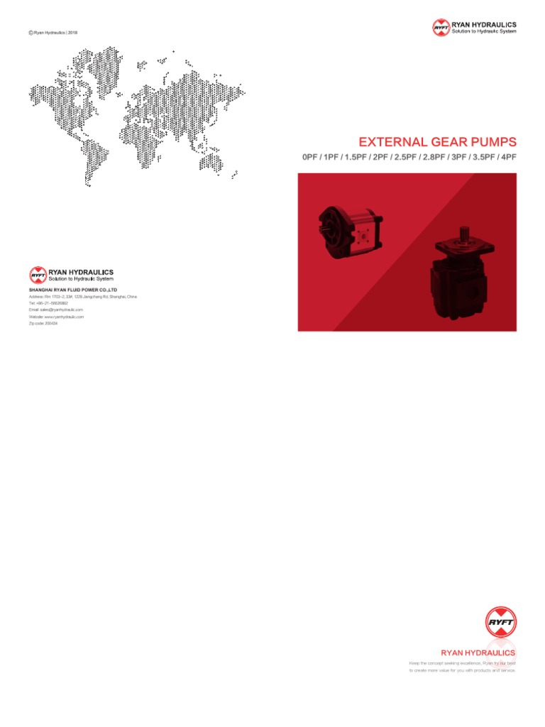 Ryan Hydraulics External Gear Pumps | PDF | Pump | Manufactured Goods