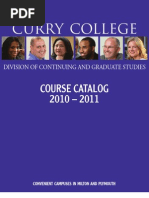 Curry College: Course Catalog 2010 - 2011