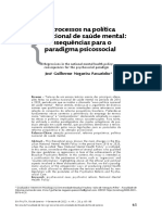 Retrocessos na política nacional de saúde mental: análise do paradigma psicossocial