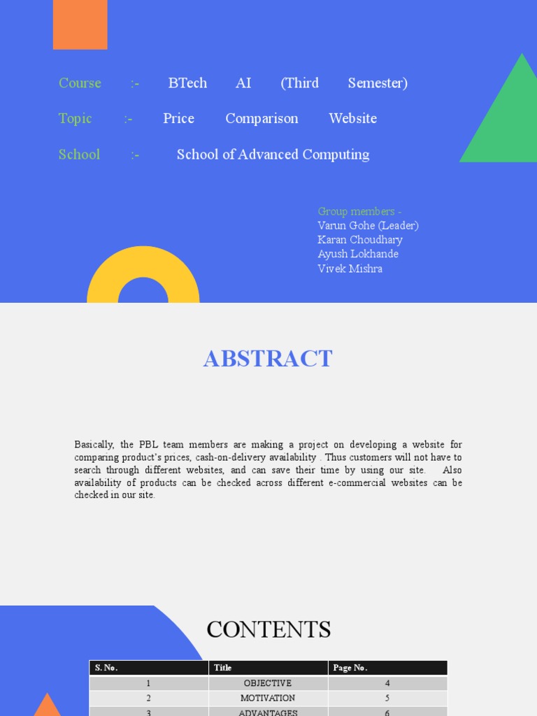 E-commerce Price Comparison Website Project | PDF | Websites | Computing