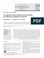 An Opposition Based Harmony Search Algorithm For Engineering Optimization Problems