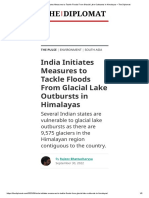 India Initiates Measures To Tackle Floods From Glacial Lake Outbursts in Himalayas - The Diplomat