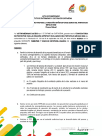 Acta de Compromiso Victor Medrano Caicedo