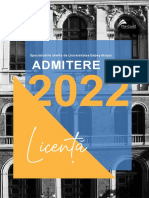 Admitere Licenta Romana 2022