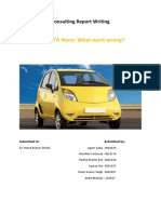 Consulting Report on Tata Nano's Failure