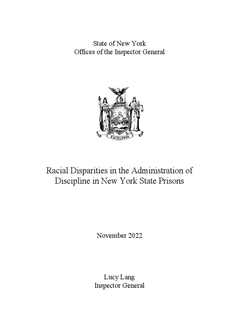 Racial Disparities in The Administration of Discipline in New York ...