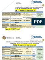 Universidad Pedagogica Cronograma Defensa Maestria 25-01-2022