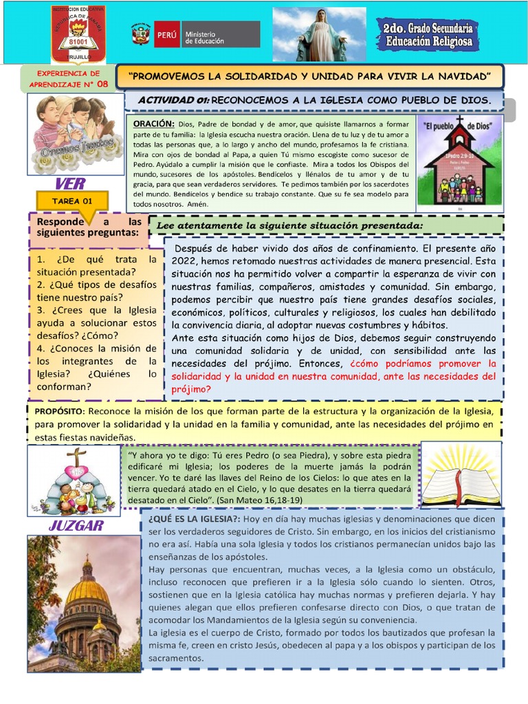 2do Actividad 01 Organización y Estructura de La Iglesia | PDF