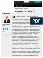 Diário de Notícias (29!12!2016) - Limites e Enigmas Da Política Cultural - Viriato Soromenho Marques