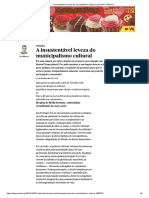 Jornal Público (22!10!2019) - A Insustentável Leveza Do Municipalismo Cultural - Rui Matoso