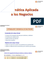 Matemática aplicada a los negocios: optimización y diferencial