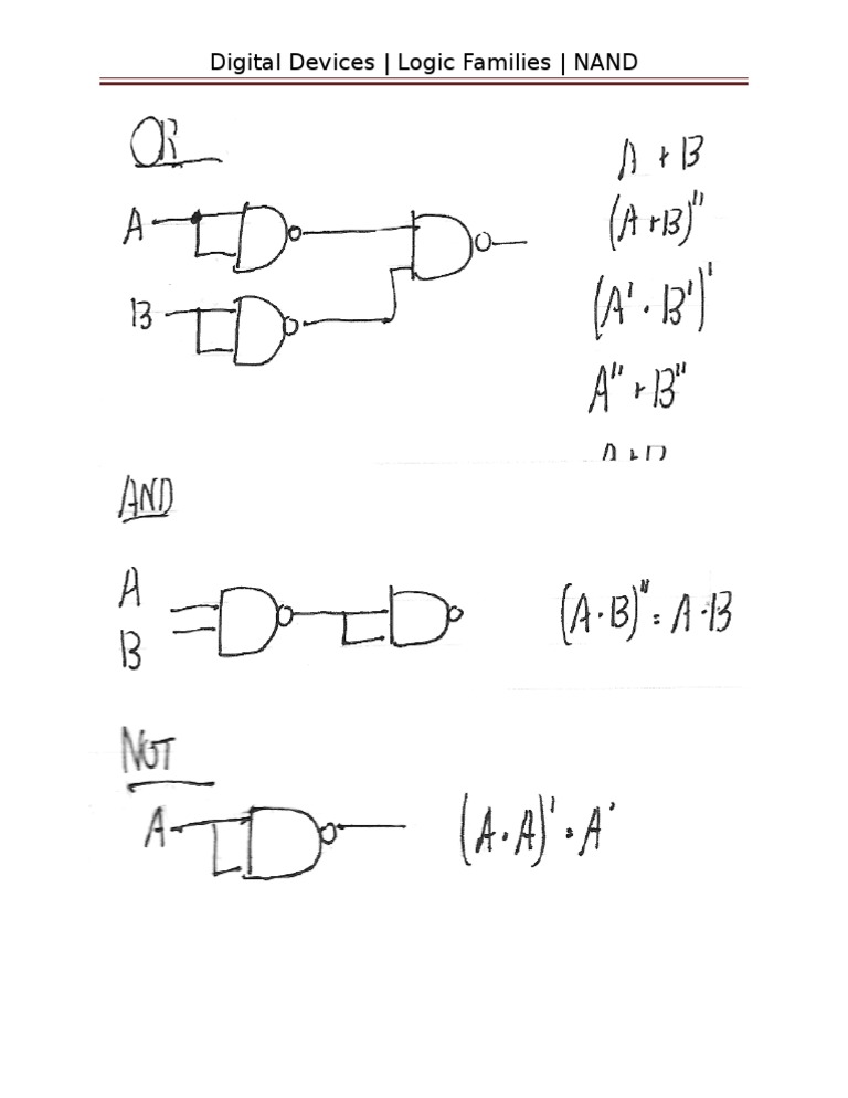 Logic Families - Nand Gates | PDF