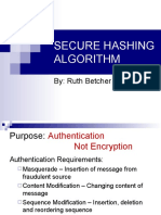Secure Hashing Algorithm