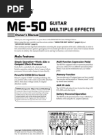 Boss ME-50 Manual