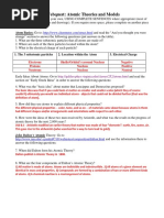 Webquest Scientists Atom Answers