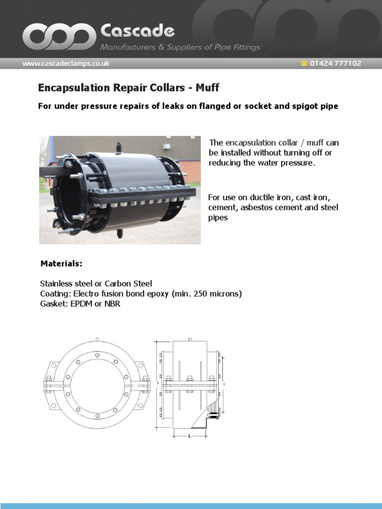 Encapsulation Collars for Pipe Repairs | PDF | Building Materials ...