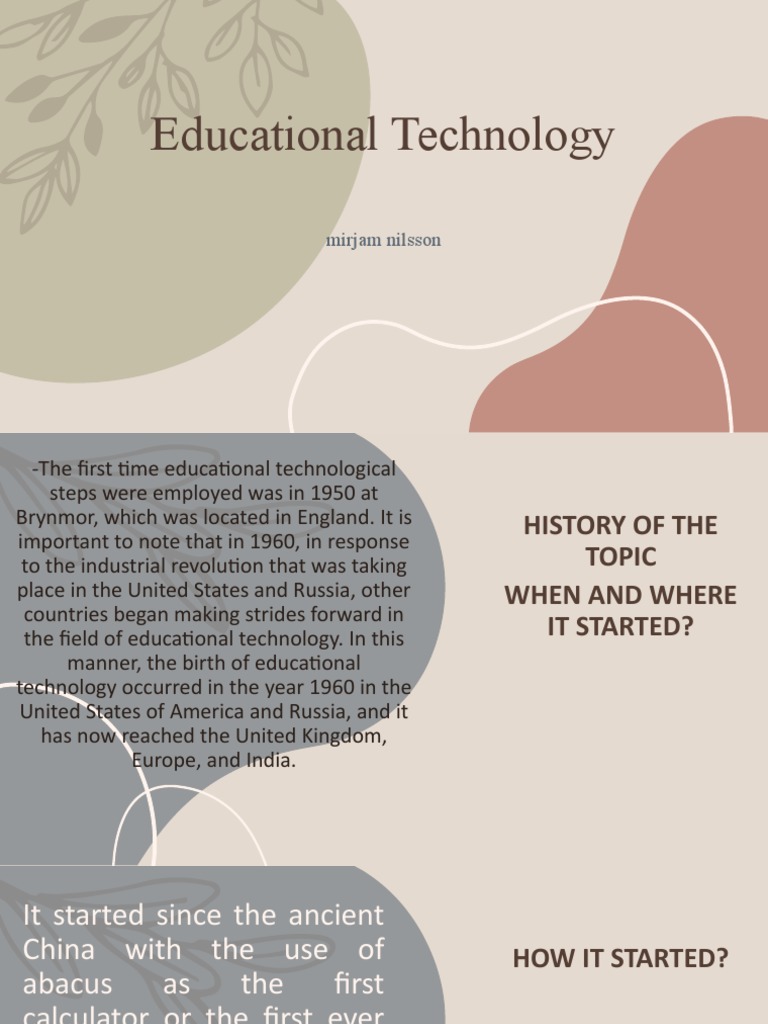 Impact of Technology on Education | PDF | Educational Technology | Learning