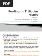 Readings in Philippine History - PPTX Module 1-2