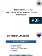 Four Market Models - Perfect Competition