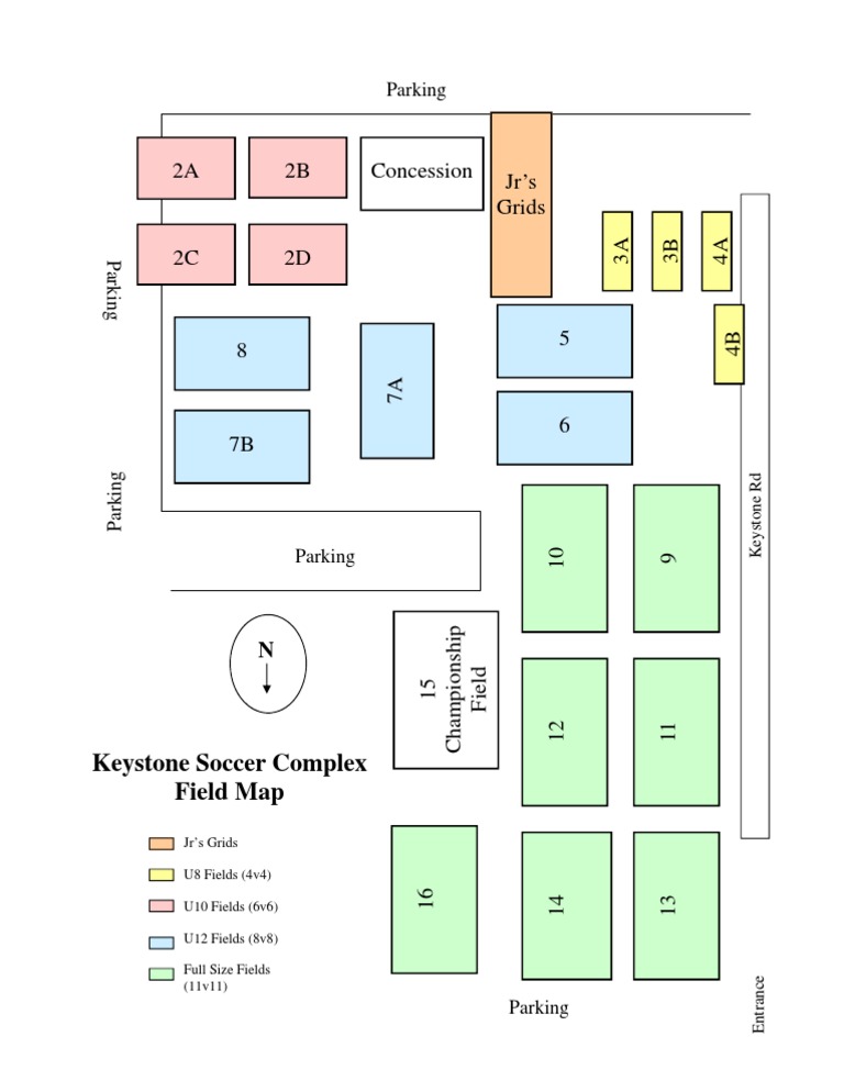 Keystone Soccer Complex Field Map | PDF