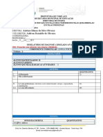 Relatório de diagnóstico escolar com resultados de Português e Matemática para turma B