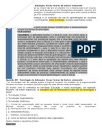 Apol Tecnologias Na Educa - o - Novas Formas de Ensinar e Aprender