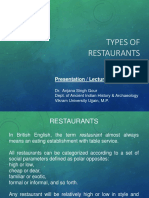 Types of Restaurant Ma 4th Sem by DR Anjana Singh