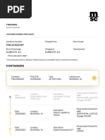 Shipping Container Tracking and Tracing - MSC