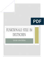 Die Vorlesung Funktionale Stile Im Deutschen