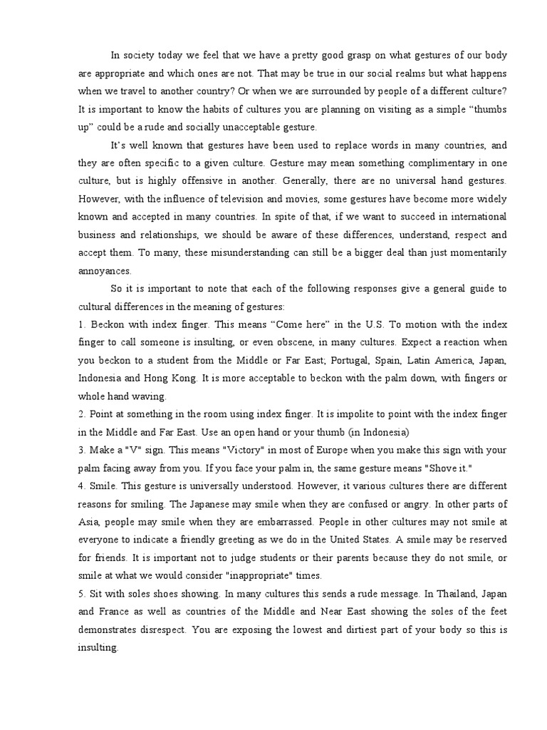 Nonverbal communication visual data 5