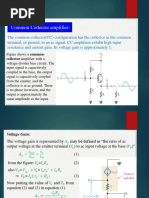 Common Collector Amplifier