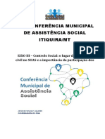 Controle Social SUAS conferência assistência social