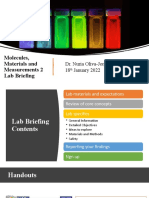 Lab Briefing BIOE50009 - Molecules, Materials and Measurement 2