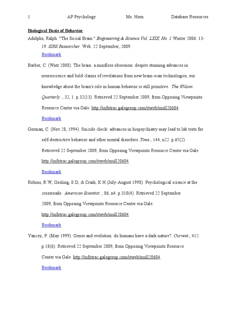 AP Psychology Database Resources Guide | PDF | Perception | Consciousness