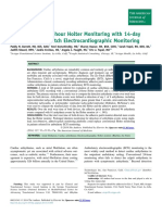 Comparison of 24-Hour Holter Monitoring With 14-Day Novel Adhesive Patch Electrocardiographic Monitoring