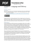 COMM201 - Lecture 5 - Language and Delivery