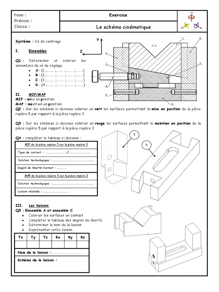 Exercice Schema Cinematique | PDF | Outils | Équipement