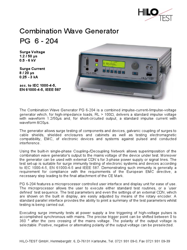 PG6e204 Combination Wave Generator PDF