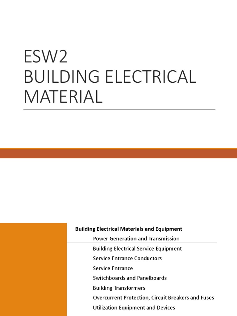 Building Electrical Service Equipment Guide | PDF | Fuse (Electrical ...