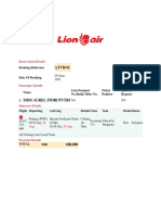ATVDOC flight booking details from Padang to Jakarta