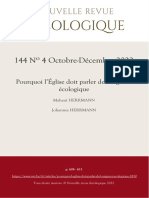 Pourquoi L'église Doit Parler de L'urgence Écologique