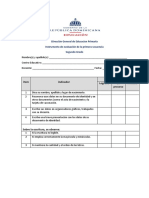 Instrumento de Evaluacion de La Primera Secuencia (Español)