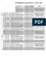 Aplicação Dos Instrumentos Avaliativos - 2º Ano - 2022