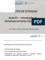 Aula 01 - Projetos de Estradas (Introdução Ao Dimensionamento Geométrico)