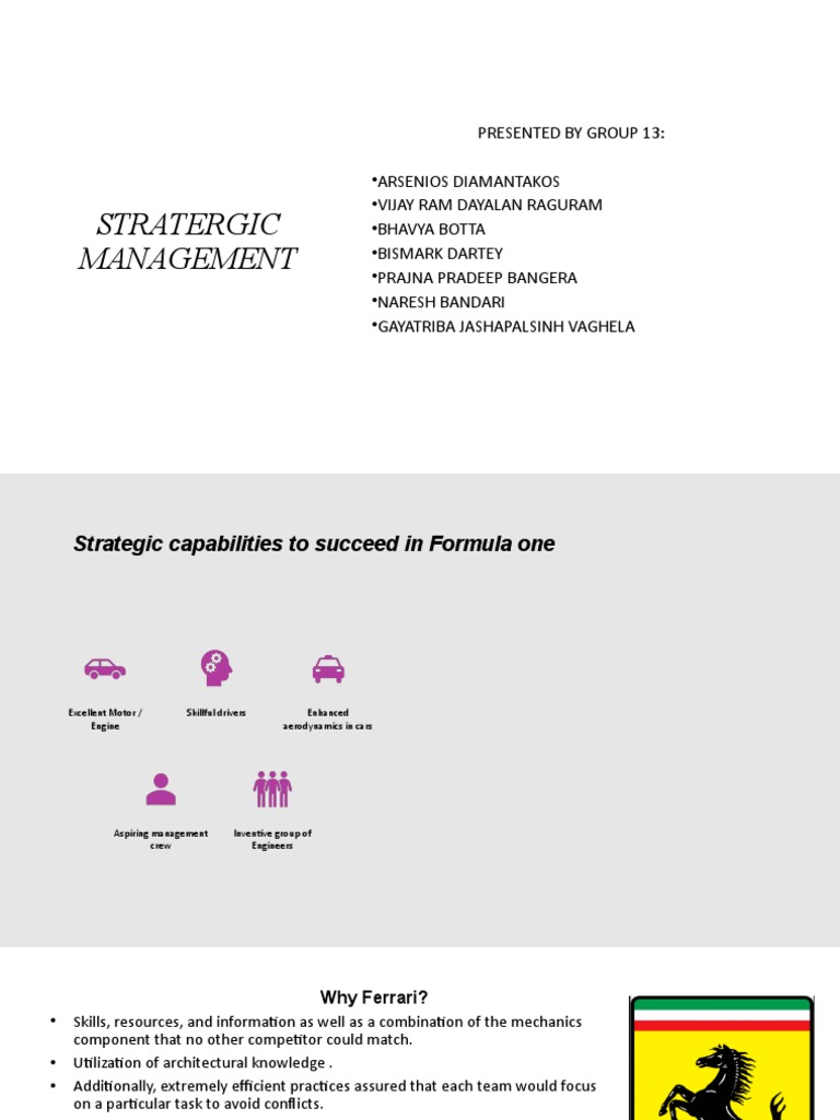 Strategic Management in Formula One Success | PDF | Business