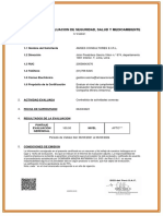 Certificado de Evaluacion de Seguridad Salud y Medio Ambiente - Amses Consultores Eirl - 2021