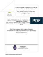 Pua 20110622 Peraturan-Peraturan Lembaga Kenaf Dan Tembakau Negara (Pelesenan Tembakau Dan Keluaran Tembakau) 2011