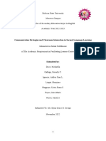 Communication Strategies and Classroom Interaction in Second Language Learning