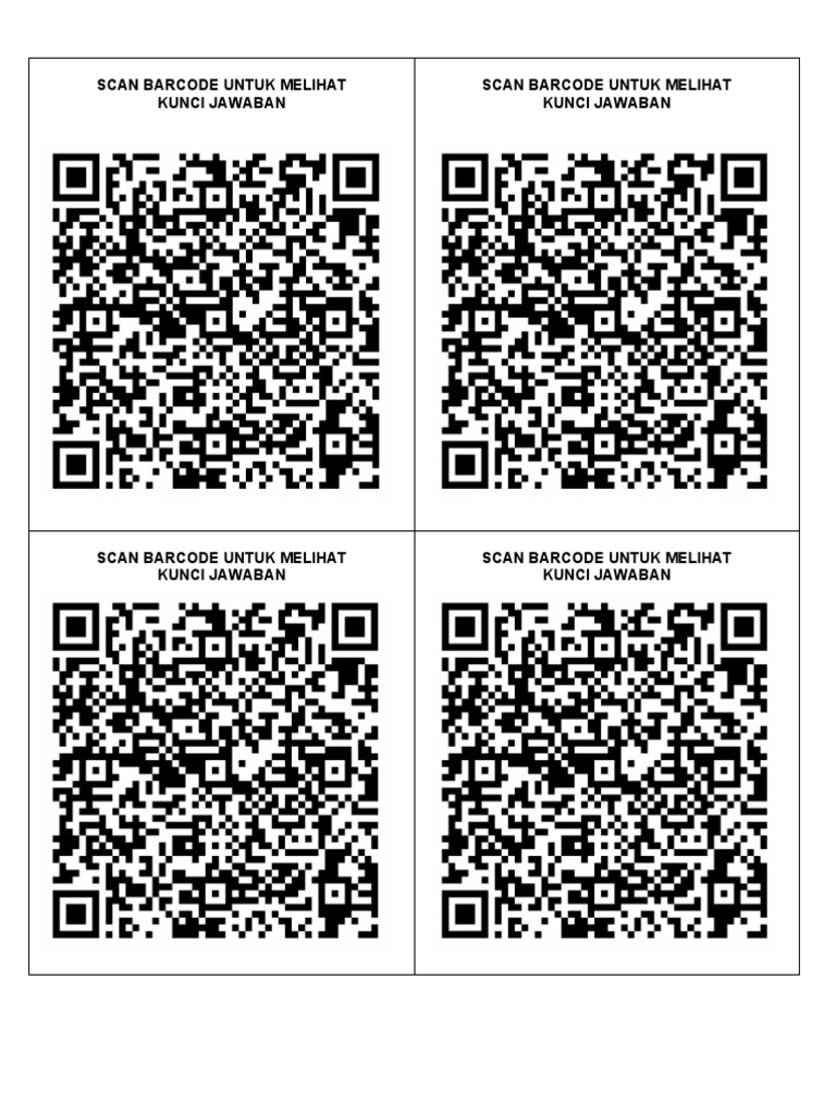 Panduan Scan Barcode Kunci Jawaban | PDF